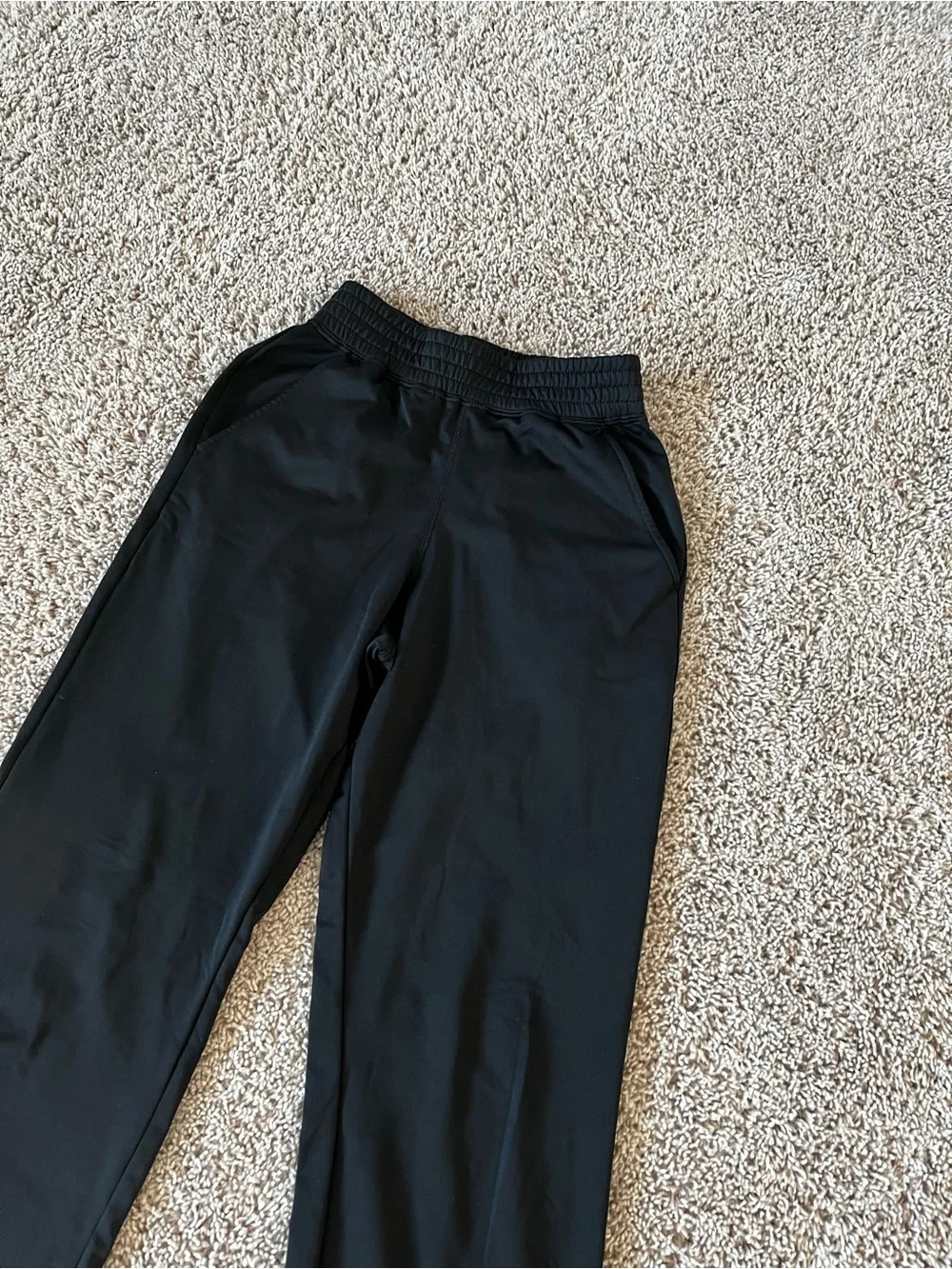 Varsity Black Track Jogger Pants for Women